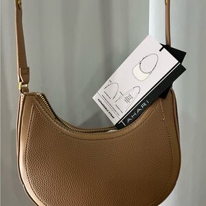 Tahari Brown Leather Shoulder Bag
